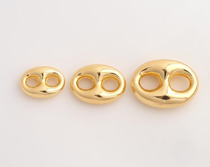 18K Gold Filled Pig Nose Connector,Pig Nose Connector,Pig Nose Connector for Jewelry Making 41.3x31x11.6/34x25x9.5/27.8x20.5x8.4mm
