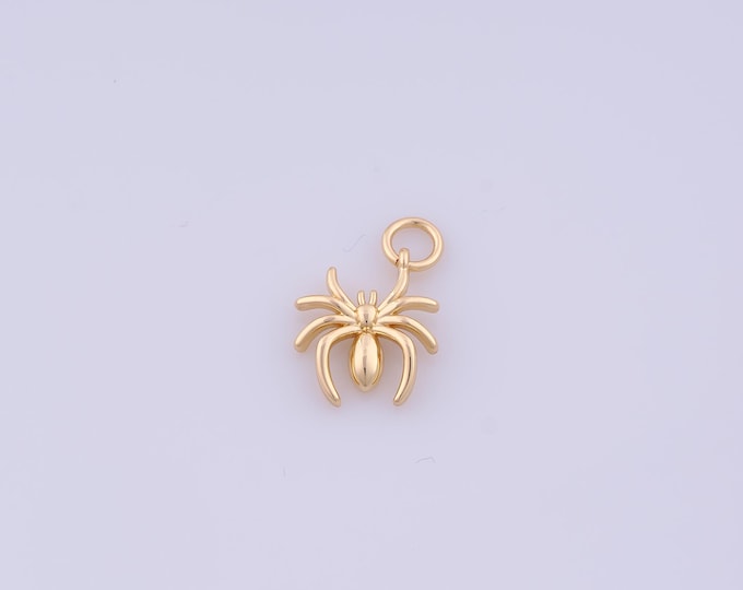5 pcs Spider Pendant,18K Gold Filled Spider Necklace, Spider Pendant, DIY jewelry Making Accessories,17.5x11.2x2.5mm
