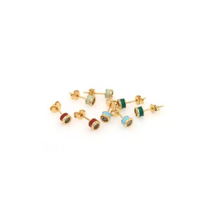 1 pair 18K Gold Filled Round Stud Earrings,Gold Dainty Round Stud Earrings,Simple Stud Earrings,Gift for Her