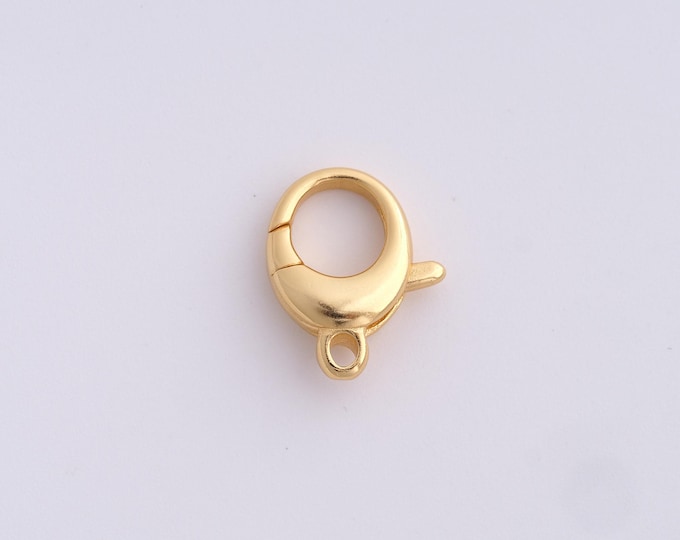 18K Gold Filled Lobster Clasp,Spring Clasp Bracelet Necklace for DIY Jewelry Making Supply,17.2x13.5x4.8mm