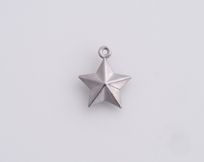 25 pcs Stainless Steel Star Pendant,Celestial Necklace,Starburst Pendant, DIY jewelry Making Accessories,14.8x12.3x4mm