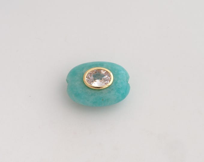 Gold Natural Stone Beads, 18K Gold Filld Energy Stone Beads,for Jewelry Making Supplies,20.3x15.5x9.5mm Hole 3.8mm