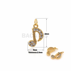 1pcs CMusical Note Pendant Gold Note Pendant Musical Note Necklace for Music Lovers and Musicians, Gold Quarter Note 16x9x2.5mm