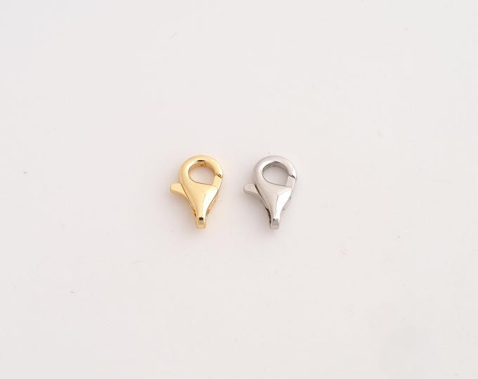 10 pcs Lobster Clasp,18K Gold Filled Spring Clasp,Claw Clasp,DIY Jewelry Supplies,9.3x6.4x2.8mm