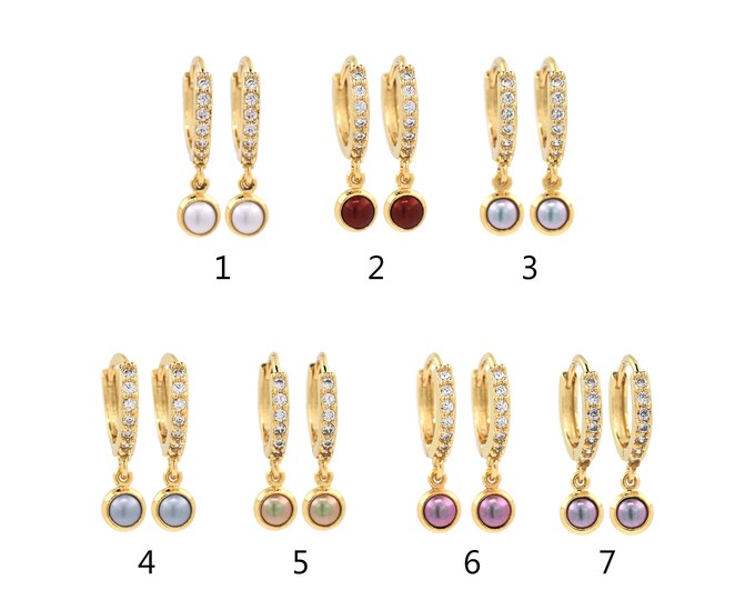 1pair 18K Gold Filling Round Earring,Gold Dainty Round Earring,Simple Earrings,Gift for Her
