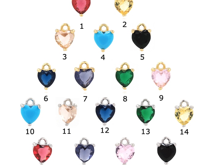 18K Gold Filled Heart Pendant,Gold Dainty Heart Pendant,Simple Pendant Bracelet Necklace for DIY Jewelry Making Supply
