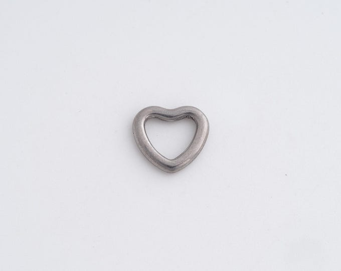 10 pcs Stainless Steel Heart Pendant,Love Charms,Heart Charm Bracelet Necklace for DIY Jewelry Making Supply,10.6x9.6x1.6mm