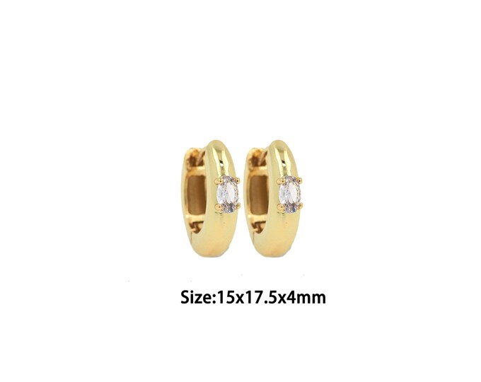 1pair 18K Gold Filling Round Earring,Gold Dainty Round Earring,Simple Earrings,Gift for Her