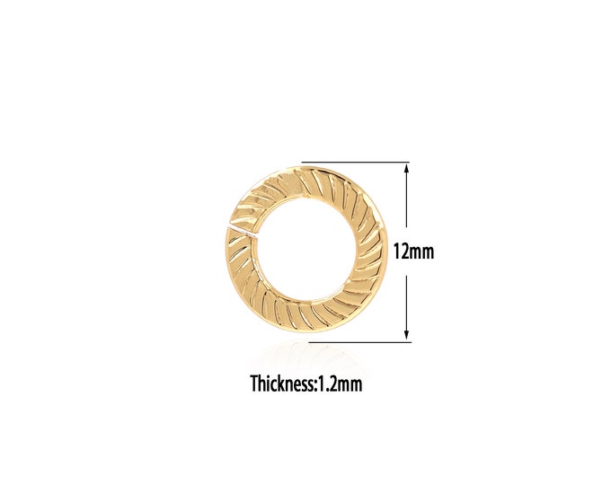 18K Gold Filled Opened Jump Rings,Round Jump Rings,Large Hole Jump Rings,DIY Bracelet Necklace Earrings Jewelry Making