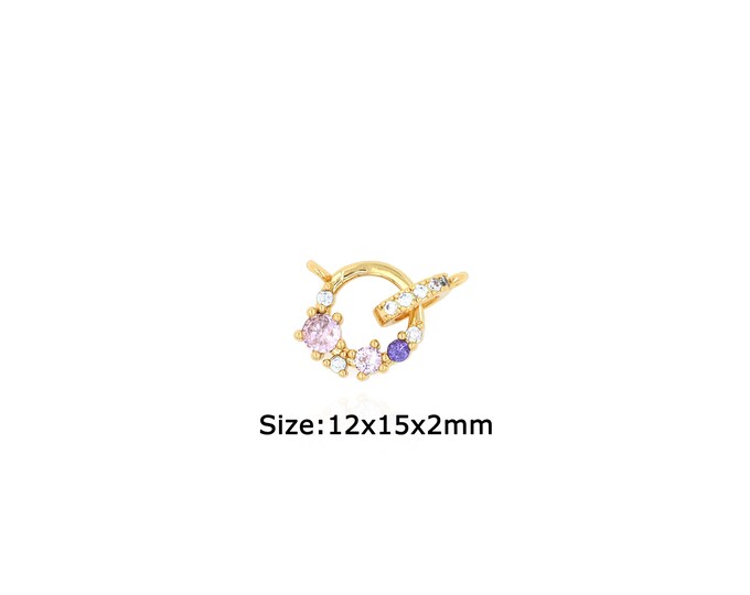 18K Gold Filled Round Connector,Gold Dainty Round Connector,Round Connector Bracelet Necklace for DIY Jewelry Making Supply