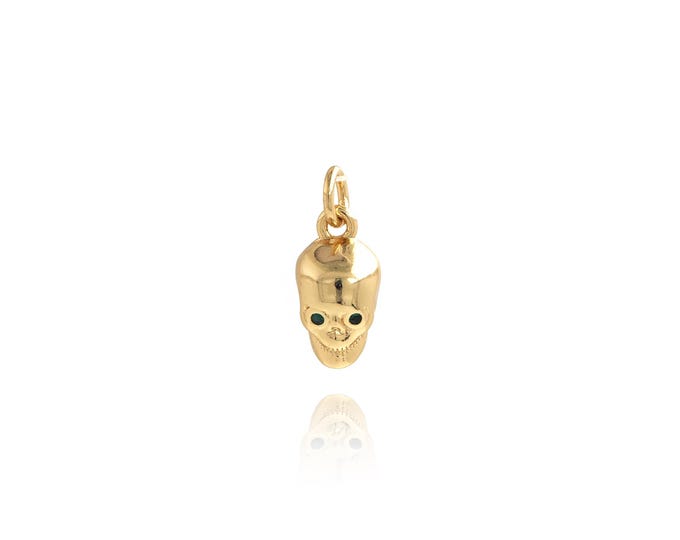 5 pcs Skull Pendant,18K Gold Filled Skull Necklace, Skull Pendant, DIY jewelry Making Accessories,13x5.6x3.7mm