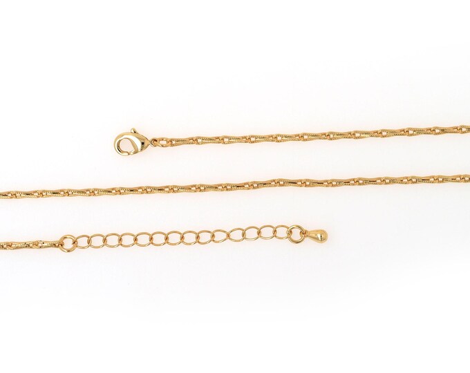 Round Necklace,18K Gold Filled Rolo Necklace,Lobster Clasp Necklace,Tail Chain Necklace,Chain Necklace,DIY Jewelry Supplies,39cm+5.5mm