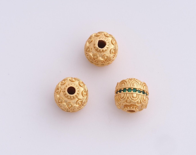 18K Gold Filled Round Spacer Beads,Gold Ball Beads, Tube Beads DIY Bracelet Necklace Earrings Jewelry Making,10x9.8mm