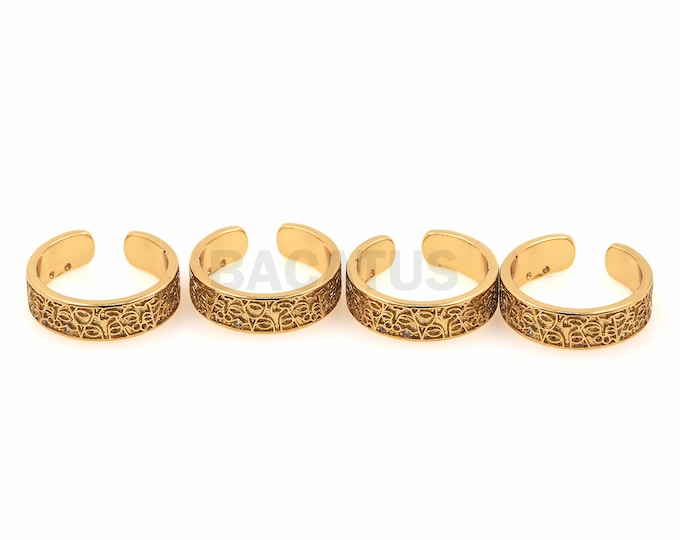 1pcs, 18K Gold Filled Thick Ring, Gold Open Ring, Adjustable Ring, Art Style Ring, Thumb Ring