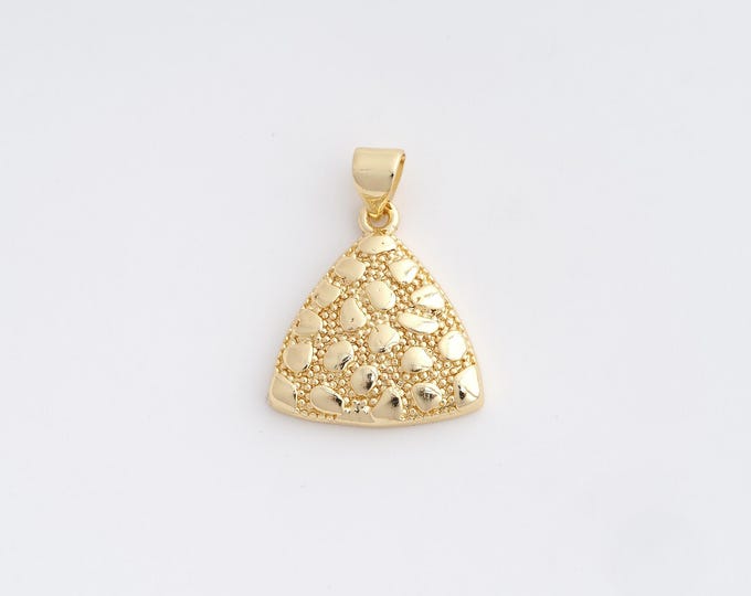 18K Gold Filled Triangle Pendant,Triangle Pendant, Triangle Pendant, Jewelry Accessories 24x17.7x3.4mm