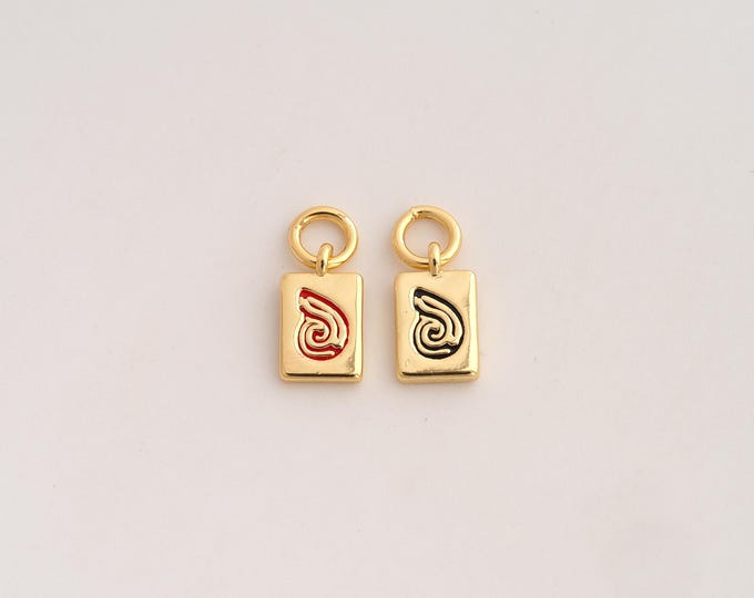 18K Gold Filled Snail Shell Charm,Dainty Enamel Shell Pendant,Snail Shell Pendant ,DIY Jewelry Supplies,13.6x6.2x1.7mm