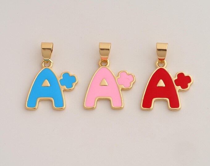 18K Gold Filled A+ Score Charm,Dainty Enamel Grade Score Pendant,A+ Score Pendant ,DIY Jewelry Supplies,24x17.8x1.8mm