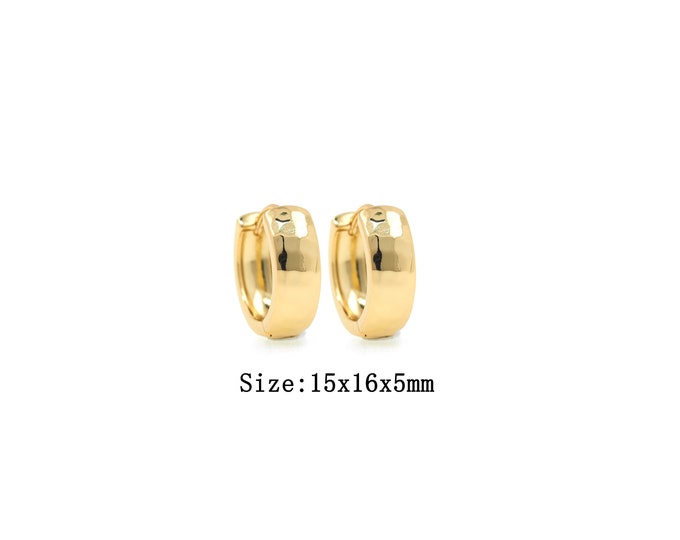 1pair 18K Gold Filling Round  Earring,Gold Dainty Round Earring,Simple Earrings,Gift for Her