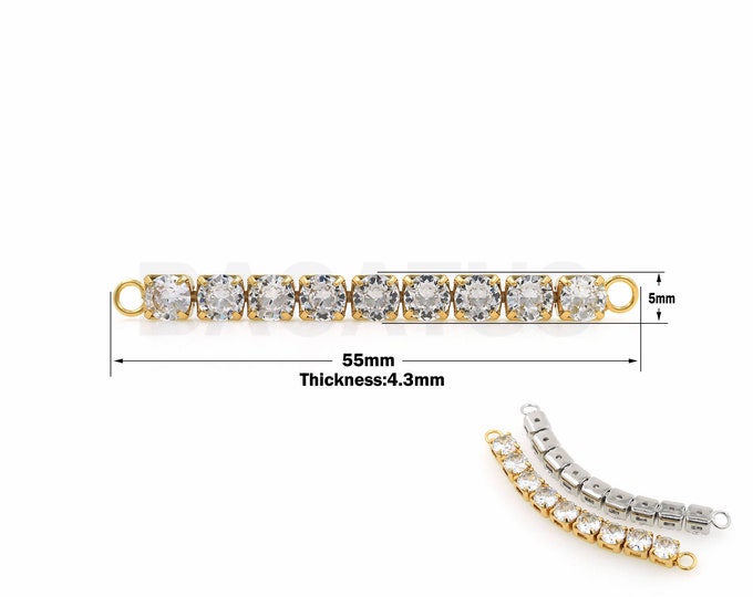 18K Gold Filled Classic Tennis Bracelet, Micropavé CZ Round Tennis Player Link Head, Tennis Bracelet, Ladies Bracelet, 55x5x4.3mm