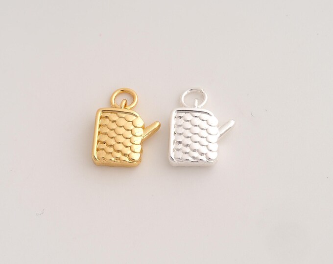 18K Gold Filled Watering Can Charm,Dainty Watering Can Pendant,Watering Can Pendant ,DIY Jewelry Supplies,15.2x12x3.4mm