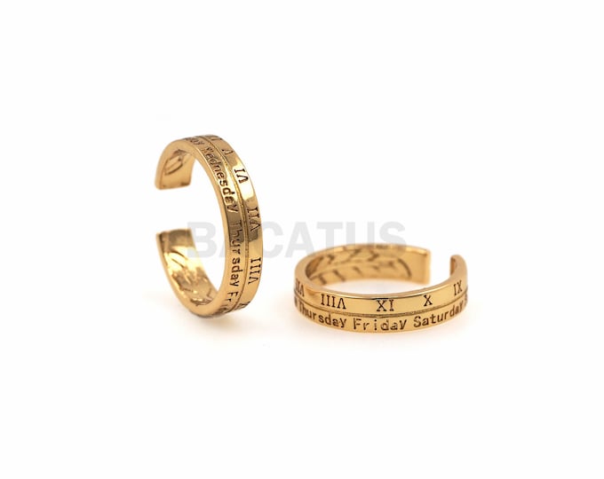 1PCS Round Ring Gold Ring, Thick Gold Ring Gold Ring, Delicate Ring, Stacking Ring, Simple Gold Ring, Full Gold Ring, Engraved Ring