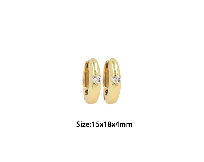 1pair 18K Gold Filling Round Earring,Gold Dainty Round Earring,Simple Earrings,Gift for Her