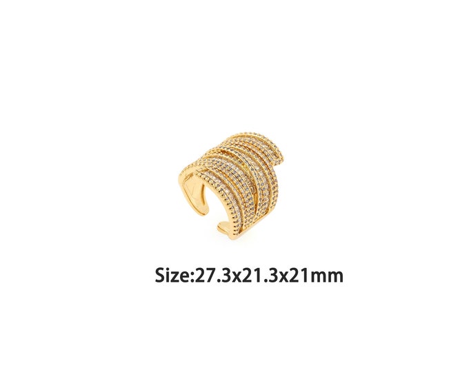 18K Gold Filled Wide Ring,Gold Dainty Wide Ring,Open Ring,Minimalist Ring,Gift for Her