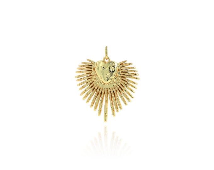 Heart Pendant,18K Gold Filled Love Necklace, Heart Pendant, DIY jewelry Making Accessories,27.8x24x3mm