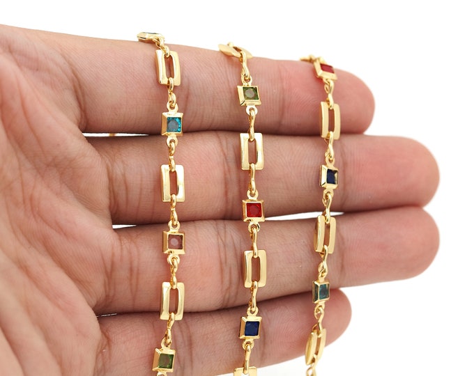 18K Gold Filled Dainty Gold Chain,Unique Gold Chain,Thick Gold Chain,Unfinished Chain for Bracelets Necklaces DIY Jewelry Making Supplies