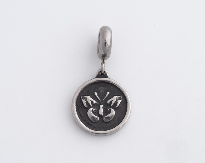 Stainless Steel Butterfly Pendant,Insect Charms,Butterfly Charm Bracelet Necklace for DIY Jewelry Making Supply,28.6x15x2.3mm