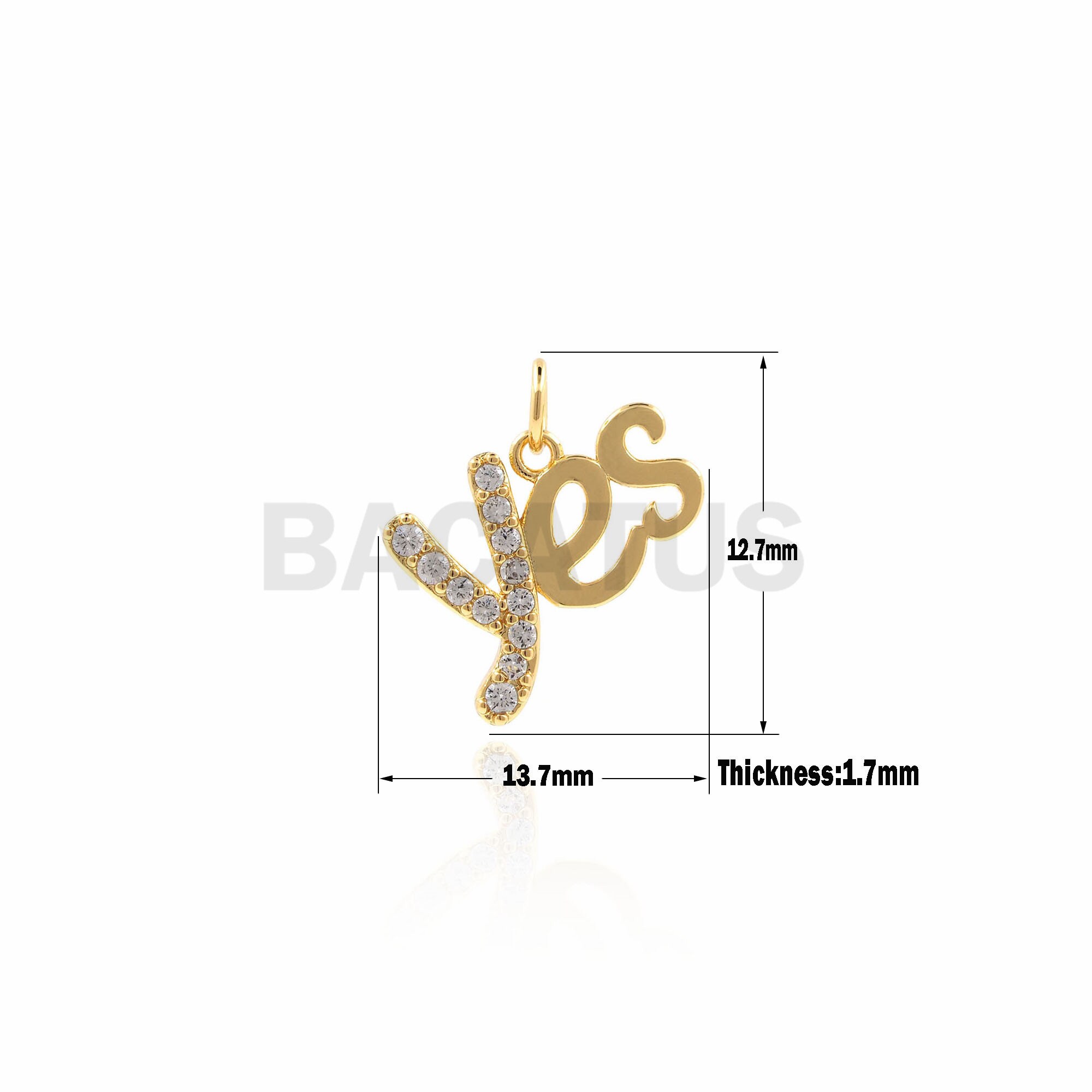 Gold Letter Charms, Personalized Charm, Initial Bracelet Connector, Mini  Pendant Charms for Necklace Alphabet 9x11mm ALPH-10 , A-132 