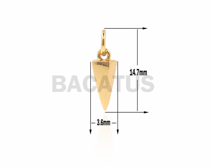 1pcs Spike Pendant,Spike Jewelry,Unisex Spike Necklace,Jewelry Supplies 14.7x3.6mm