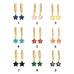 1pair 18K Gold Filling Star Earrings,Gold Dainty Star Earring,Simple Earrings,Gift for Her
