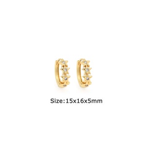 1pair 18K Gold Filling Star Earrings,Gold Dainty Star Earring,Simple Earrings,Gift for Her