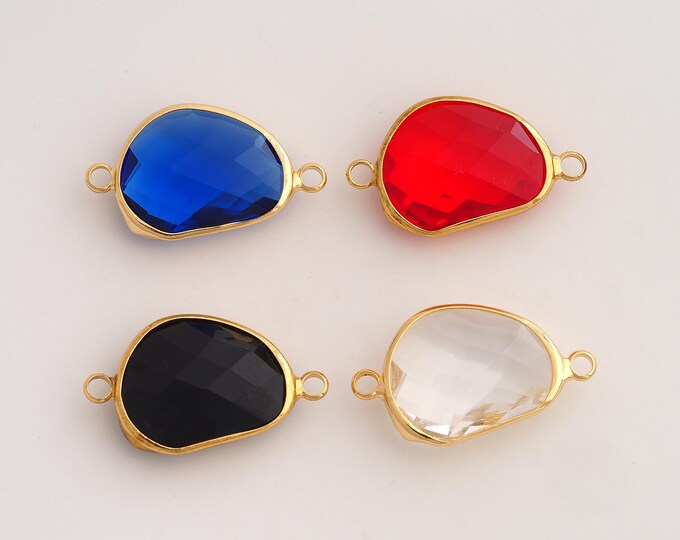 18K Gold Filled Oval Gemstone Connector,Gemstone Connector,Oval Connector for Jewelry Making 27.8x17x7.3mm