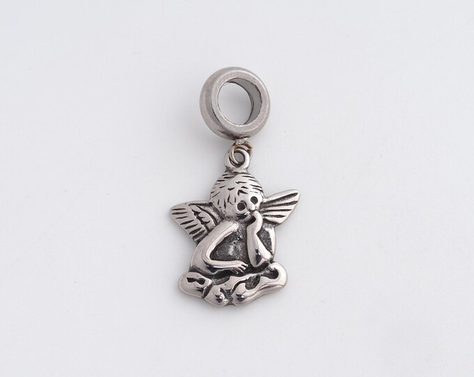 Stainless Steel Angel Pendant,Angel Wings Charms,Angel Charm Bracelet Necklace for DIY Jewelry Making Supply,29.4x15x2.5mm