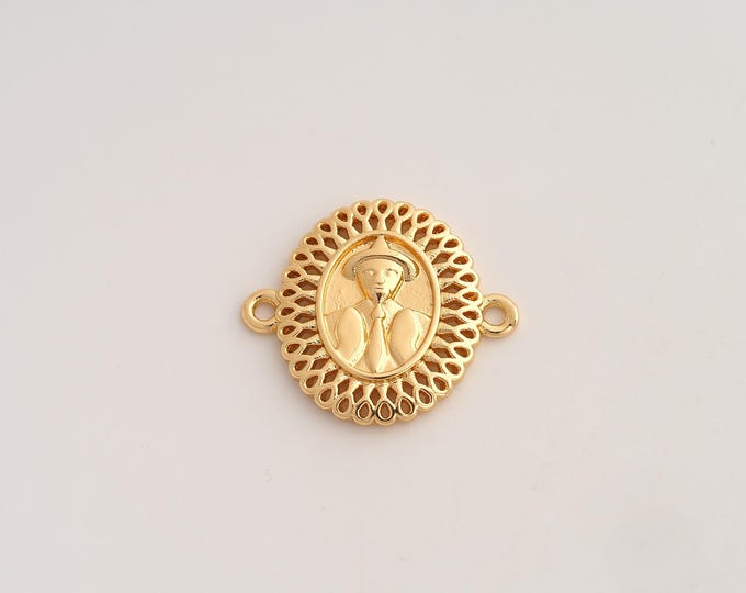 5 pcs 18K Gold Filled Magician Connector, Magician Connector,Magician Connector for Jewelry Making 23.6x20.4x2.8mm