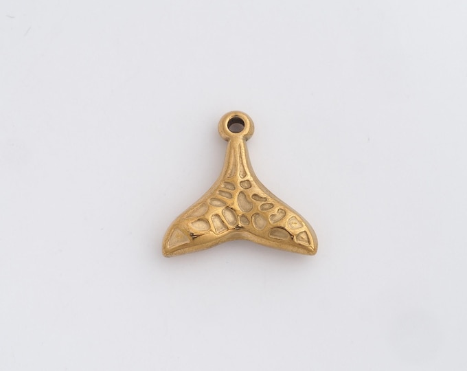 Stainless Steel Fish Tail Pendant,Tail Charms,Fish Tail Charm Bracelet Necklace for DIY Jewelry Making Supply,20.2x21x4.7mm