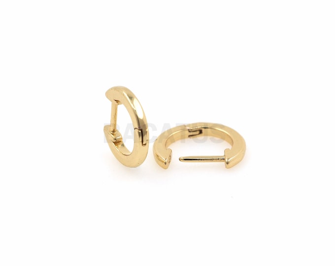 Gold Chunky Hoops, Gold Hoop, Gold Earrings, Pendant Earrings, Round Earrings, Simple Earrings 1 Pair