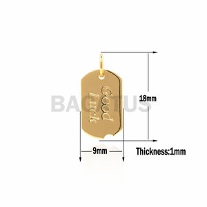 1pcs Quadratische Anhänger, einfache Halskette Armband, DIY Schmuck Produktion 18x9x1mm