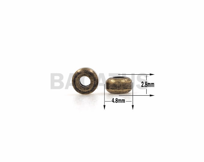 Retro antique flat beads, Oblate beads,bracelet necklace beads, necklace beads, DIY jewelry beads accessories 1pcs