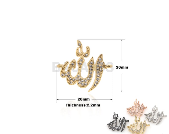 1PCS Hill Connector Hill Charm Suitable For Bracelets And Bracelet  Supplies DIY Jewelry Making Cubic Zirconia Gold filling 18K 20x20x2.2mm