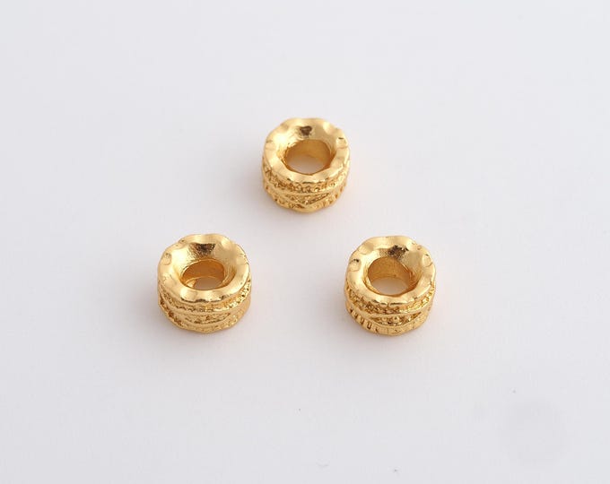 5 pcs 18K Gold Filled Tube Beads,Gold Tube Beads,DIY Bracelet Necklace Earrings Jewelry Making,6.5x3.5mm