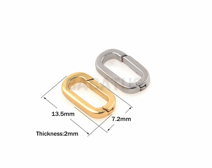 1pcs Oval Buckle, Carabiner Buckle, Suitable For Jewelry, Wallet Buckle, Lock Buckle, DIY Production, Gold Filling 7.5x13.5x2mm
