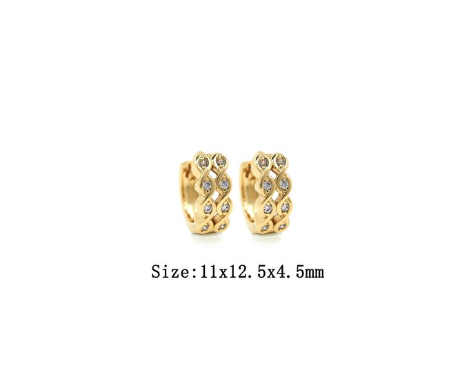 1pair 18K Gold Filling Round Earring,Gold Dainty Round Earring,Simple Earrings,Gift for Her