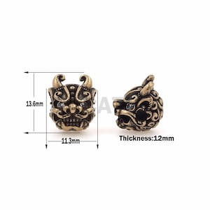 Bibcock Beads, Retro Faucet Spacer Beads,Dragon Jewelry, 3D Carved Dragon Head Gasket, DIY Unique Jewelry Making Accessories 1pcs