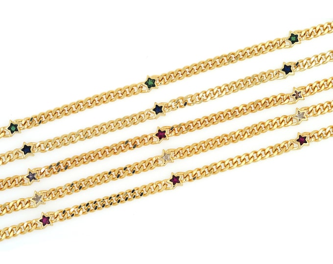 18K Gold Filled Dainty Gold Chain,Unique Gold Chain,Thick Gold Chain,Unfinished Chain for Bracelets Necklaces DIY Jewelry Making Supplies