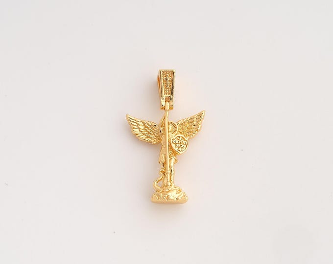 18K Gold Filled San Miguel Charm,Dainty San Miguel Pendant,San Miguel Pendant ,DIY Jewelry Supplies,27x14.8x4.3mm