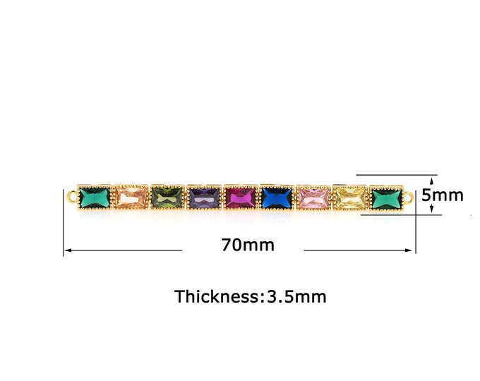 18K Gold Filled Long Connector,Gold Dainty Long Connector,Long Connector Bracelet Necklace for DIY Jewelry Making Supply