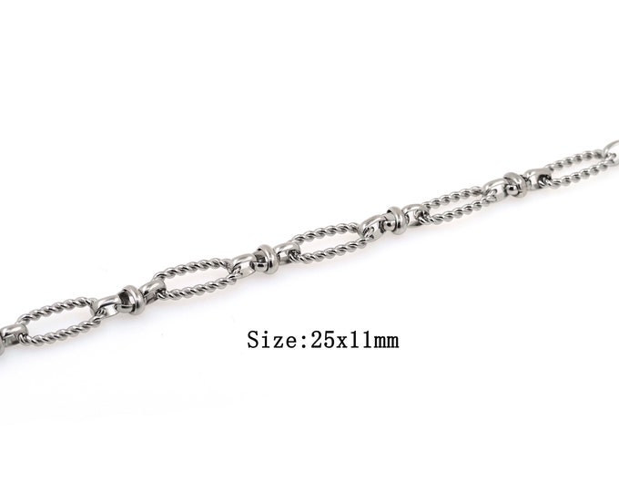 Silver Filling Dainty Chain,Simple Chain,Unfinished Chain for Bracelets Necklaces DIY Jewelry Making Supplies